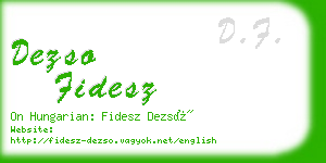 dezso fidesz business card